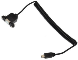 USB kábel 1.5m, felcsévélt kábel, elõlapra szereléshez B mama/B mini papa (UC100 mozgásvezérlõ vezérlõdobozba szereléséhez) 